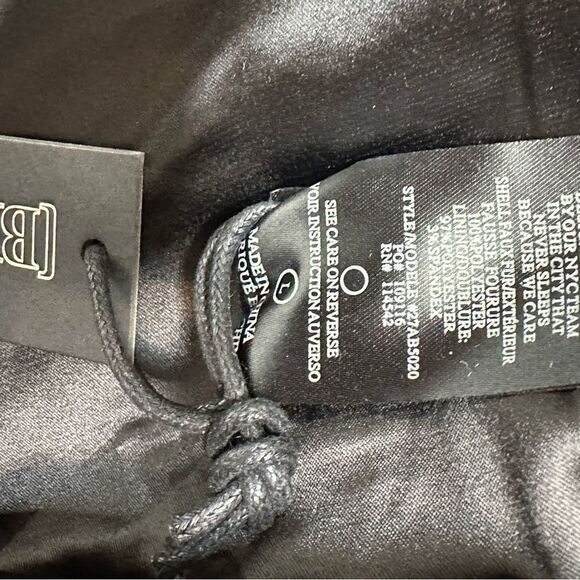 Blank NYC Uptown Girl Black Fake Fur Cropped Jacket | Size L - Picture 8 of 9